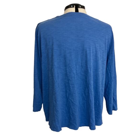 Talbots Blue Floral Heart Tee Shirt Size 3X - Picture 3 of 7